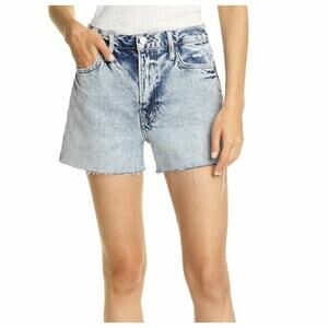A6 NWT FRAME Le Simone Cut Off Raw Hem Denim Jean Shorts Size 28 $178
